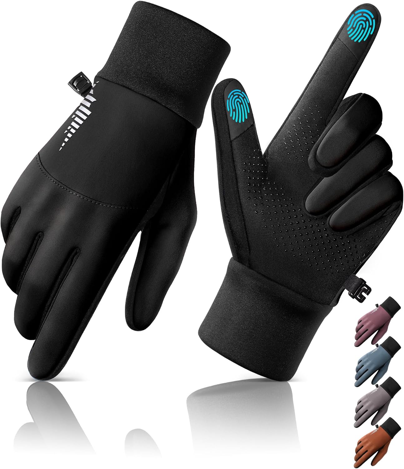 Guantes impermeables calentadores con huella antideslizantes