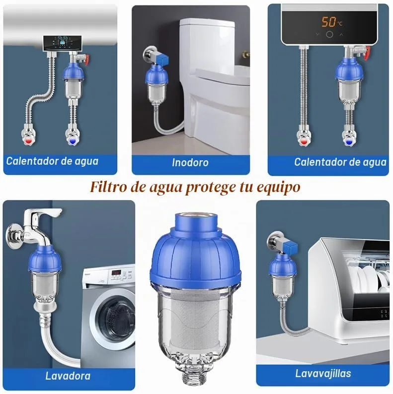 Filtro De Agua Lavable Malla Acero Inoxidable Multiuso 40 Micras 1/2