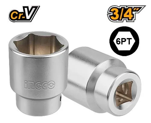 DADO HEXAGONAL 36MM X 3/4" 50BV30 CROMADO INDUSTRIAL INGCO