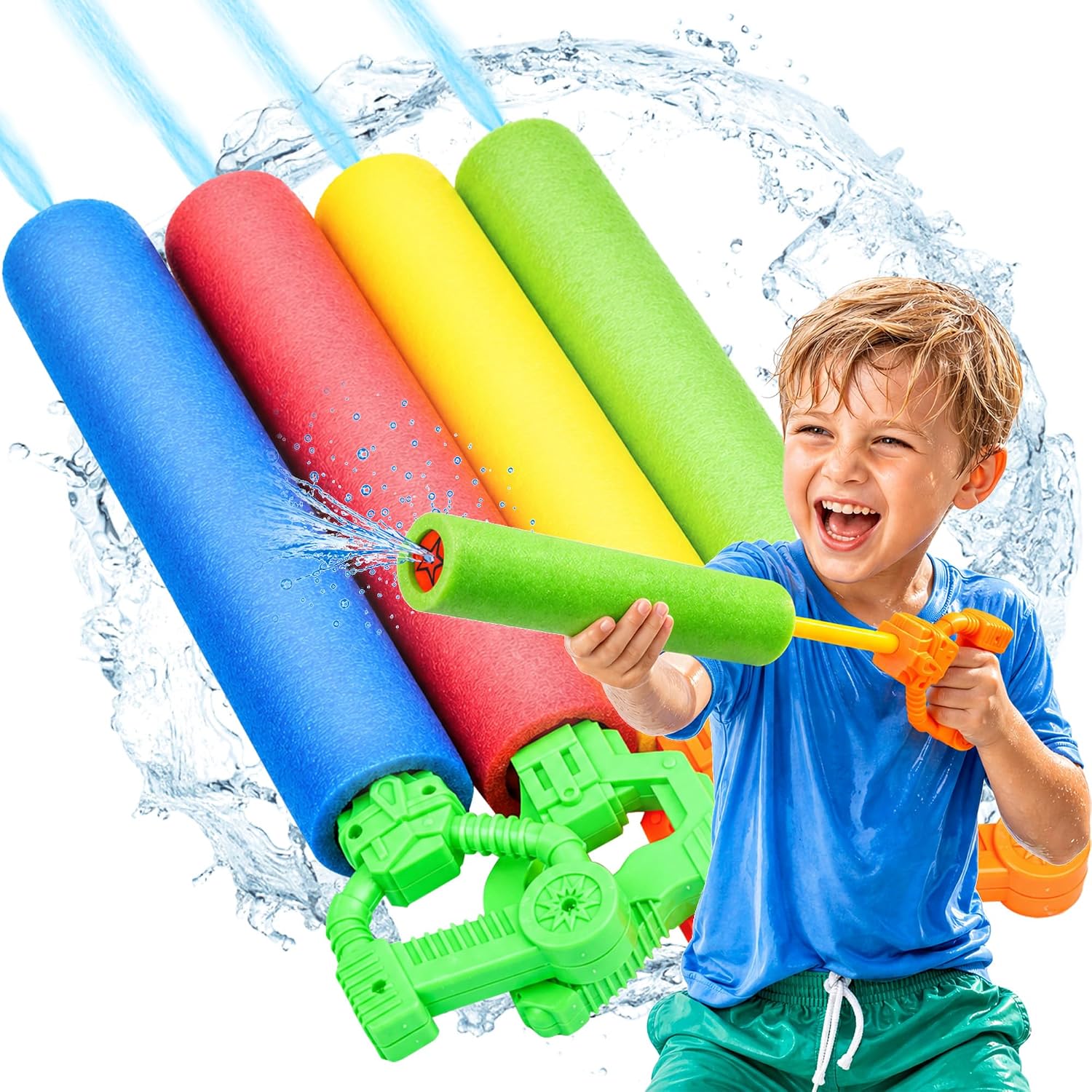 Pistola de agua de espuma niños juguete piscina aire libre