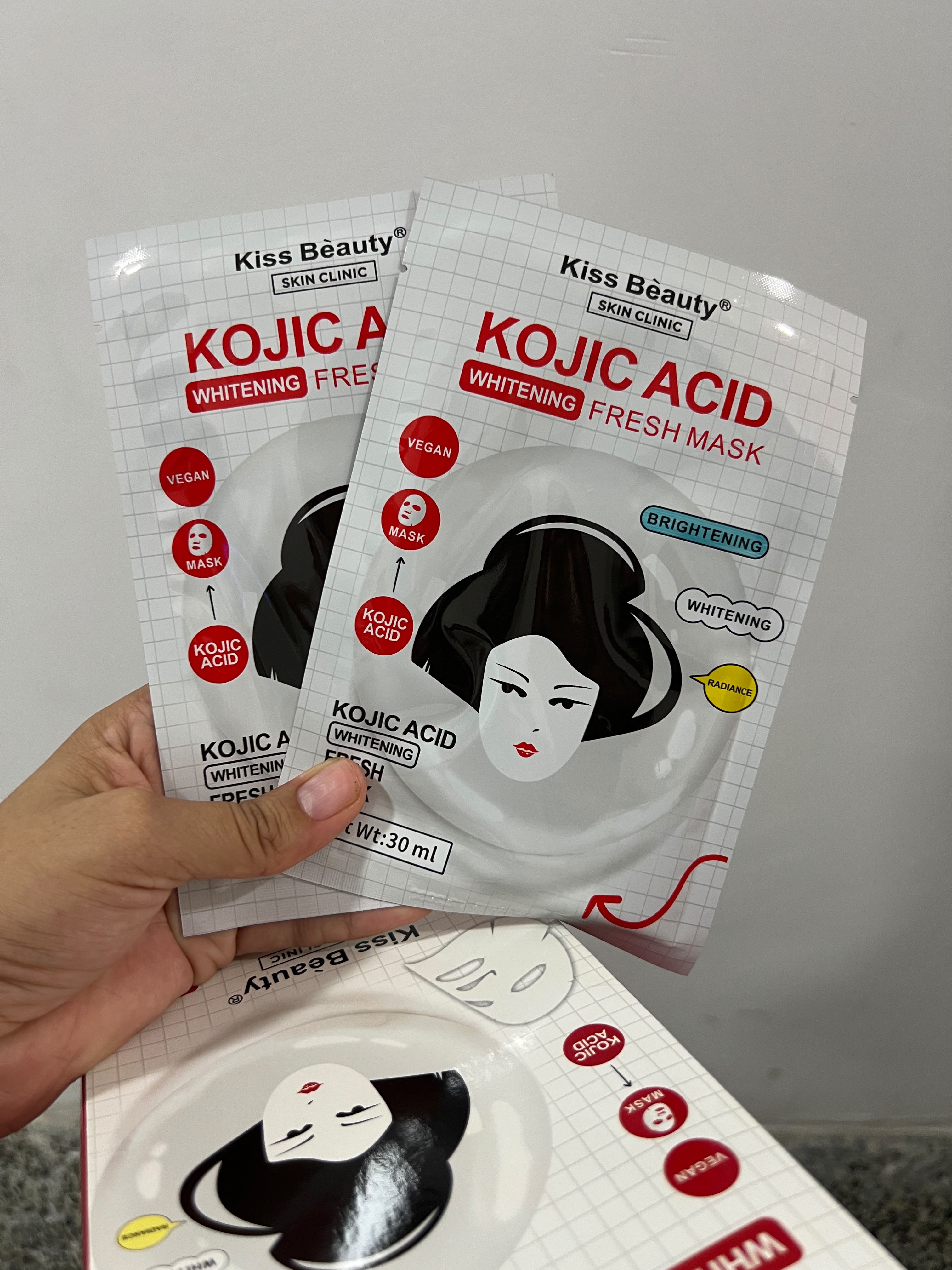 Mascarilla faciales aclarantes, Kiss Beauty 
