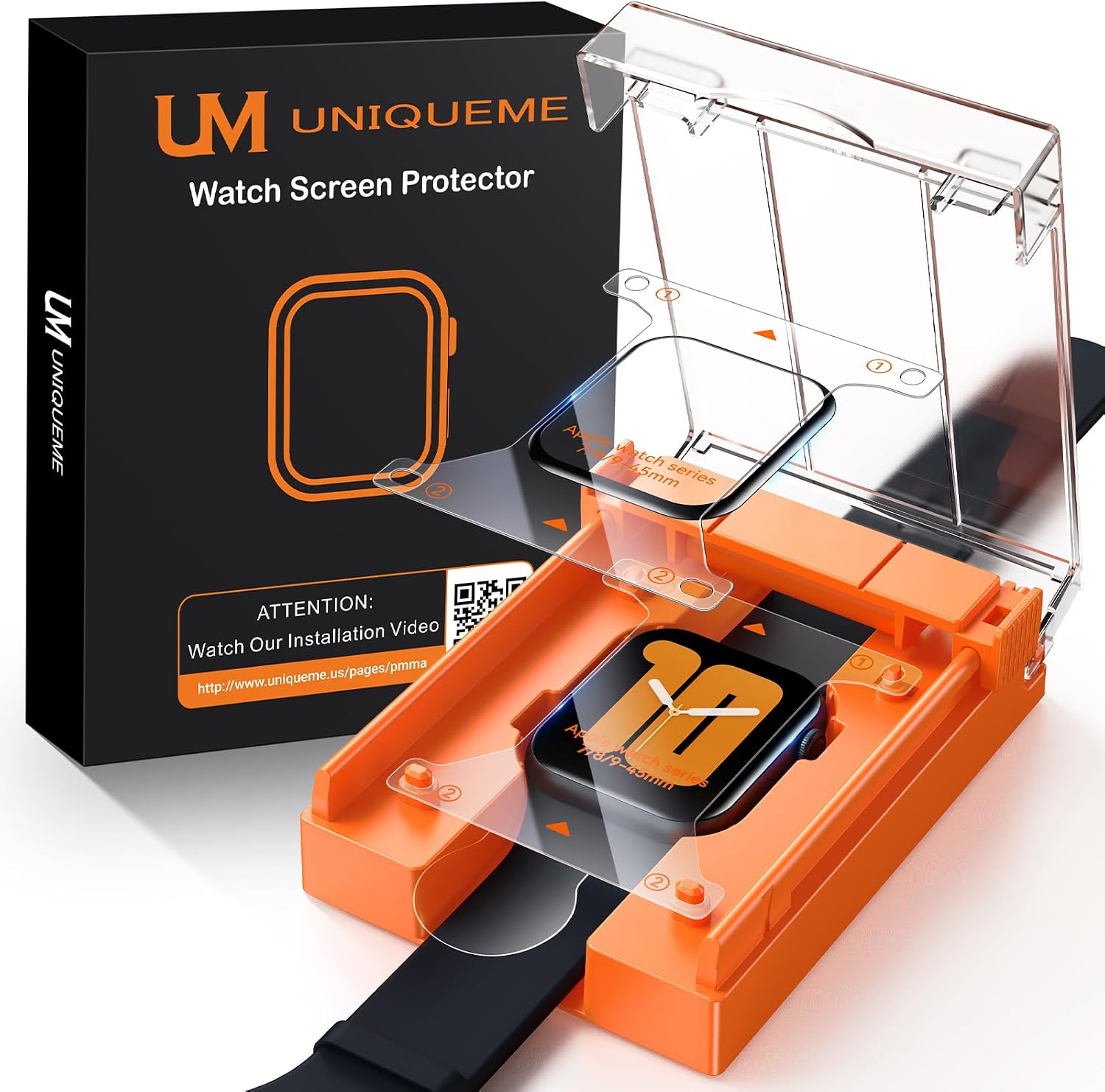 Protector vidrio templado Reloj Apple Watch 45mm Automatico