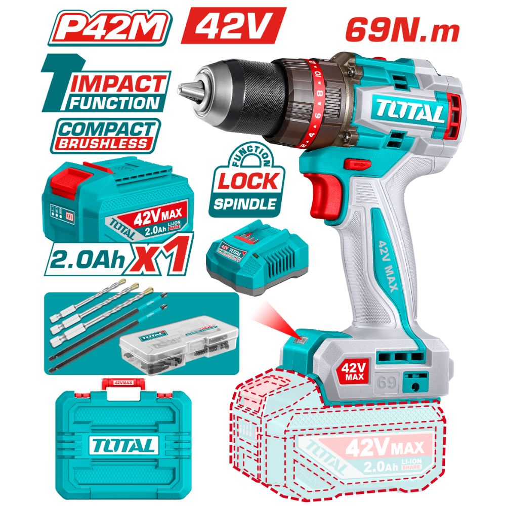TALADRO DE IMPACTO 42V 69NM TOTAL