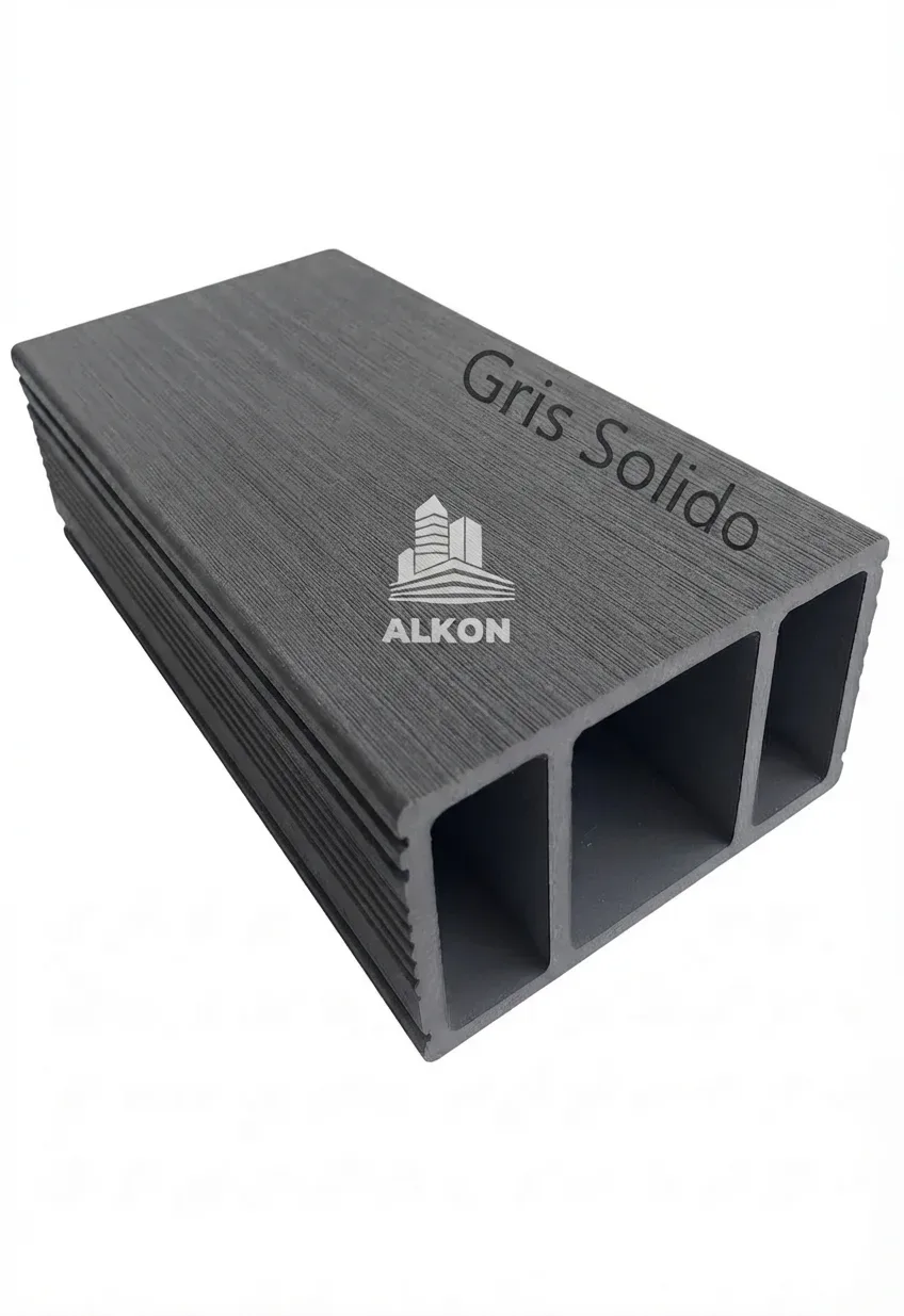 Vigas Separadores de Ambientes PVC Gris Solido 2.90*7.5*5 cm / incluye soporte