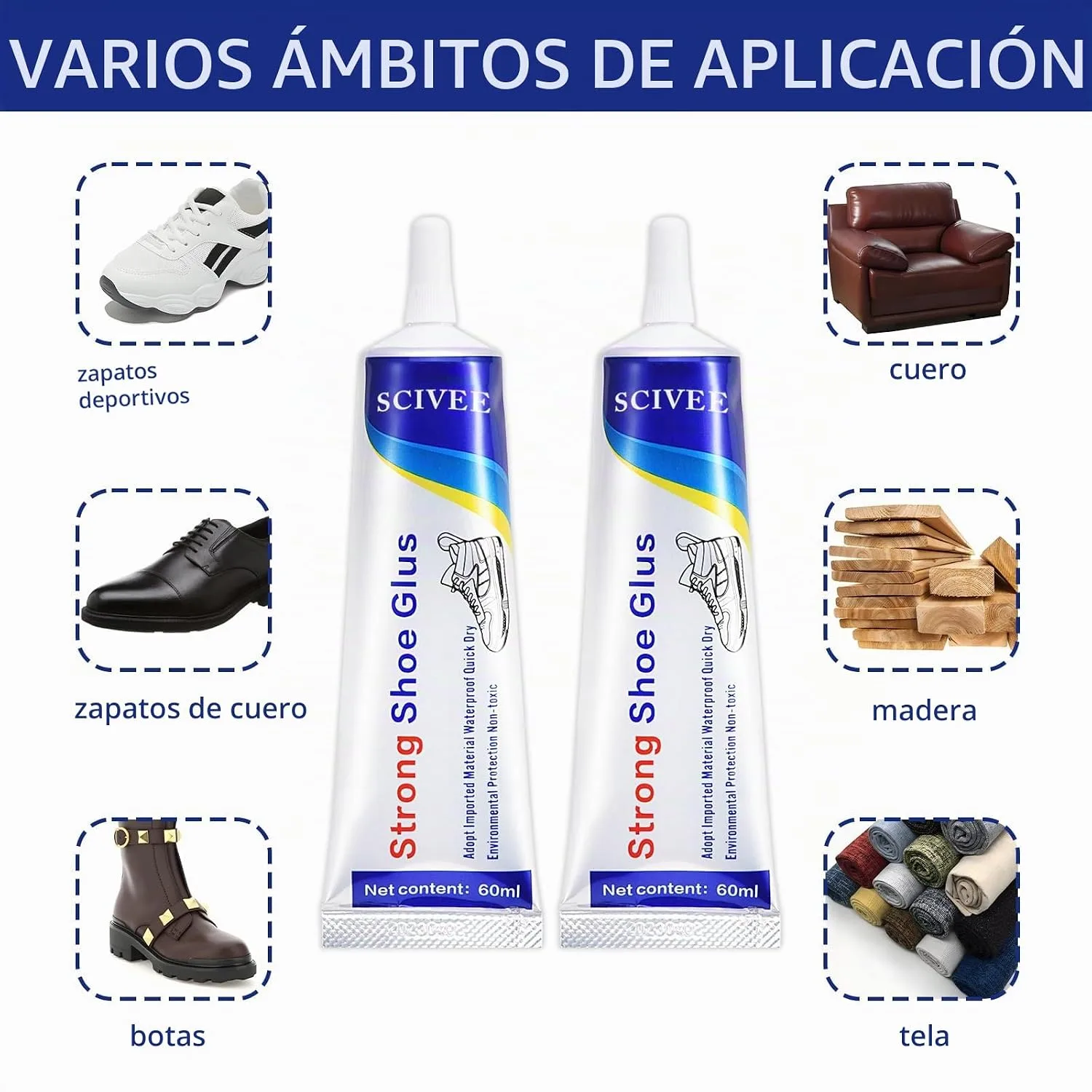 Pegamento de zapato ULTRA FUERTE Multifuncional 60ML