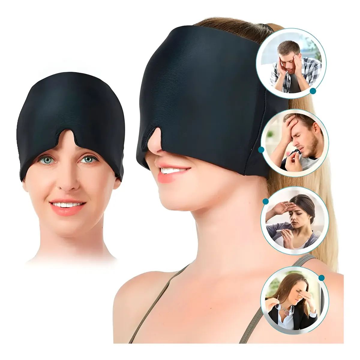 Gorro compresa de Gel Migraña terapia frio o calor relajante