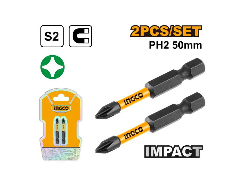 PUNTAS DE IMPACTO PH2 50MM S2 2 UND INGCO