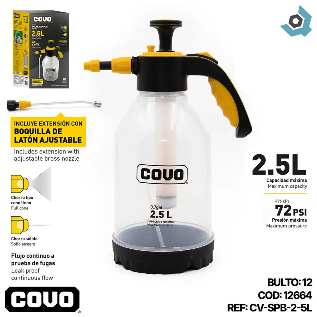 FUMIGADOR ASPERJADORA ATOMIZADOR 2.5L COVO