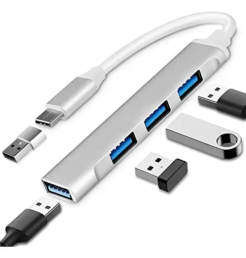 Multipuerto adaptador OTG HUB 4 USB + TIPO C Y USB 3.0