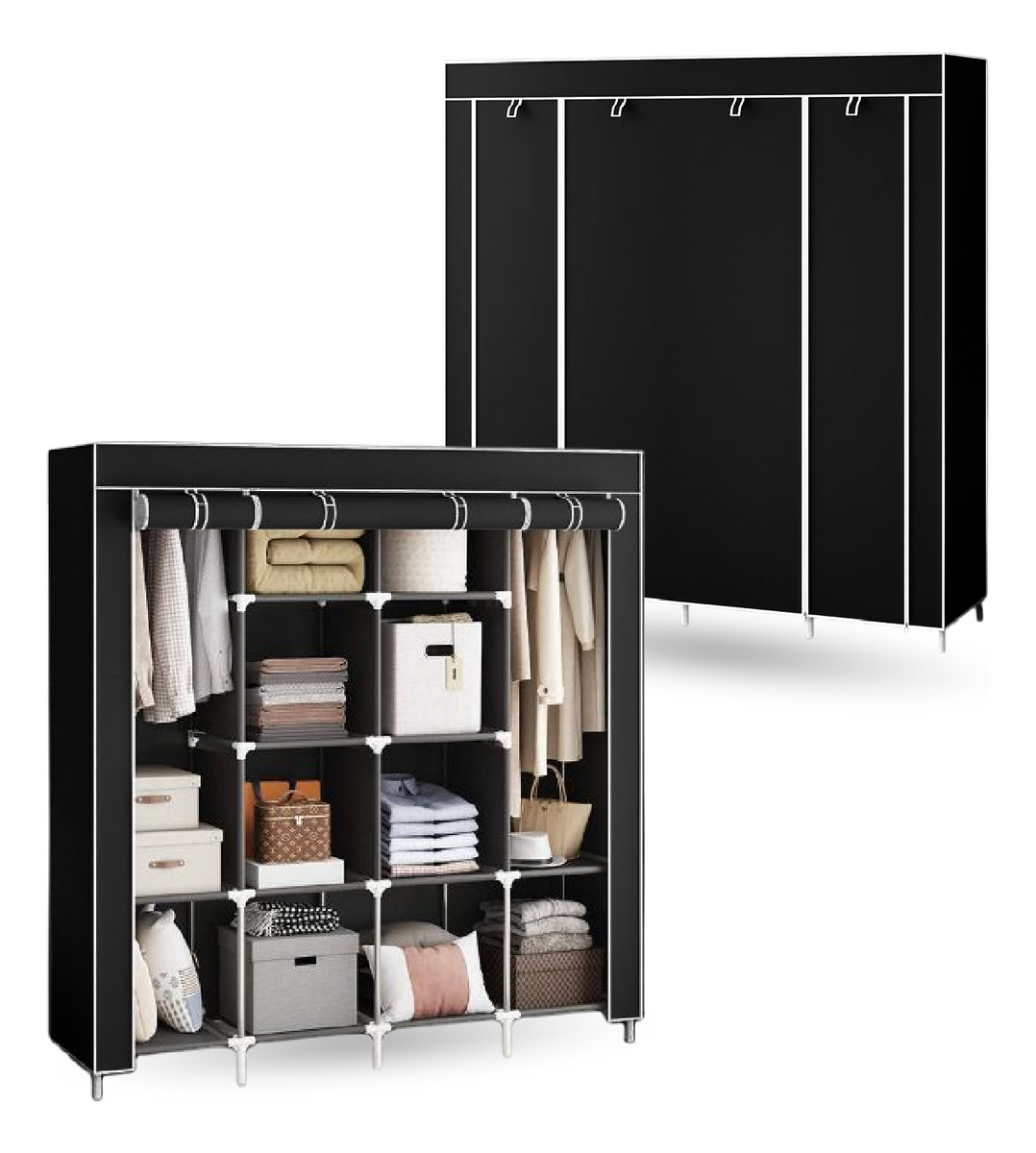 Closet Ropero Armable 4 Puertas Grande Organizador Portátil