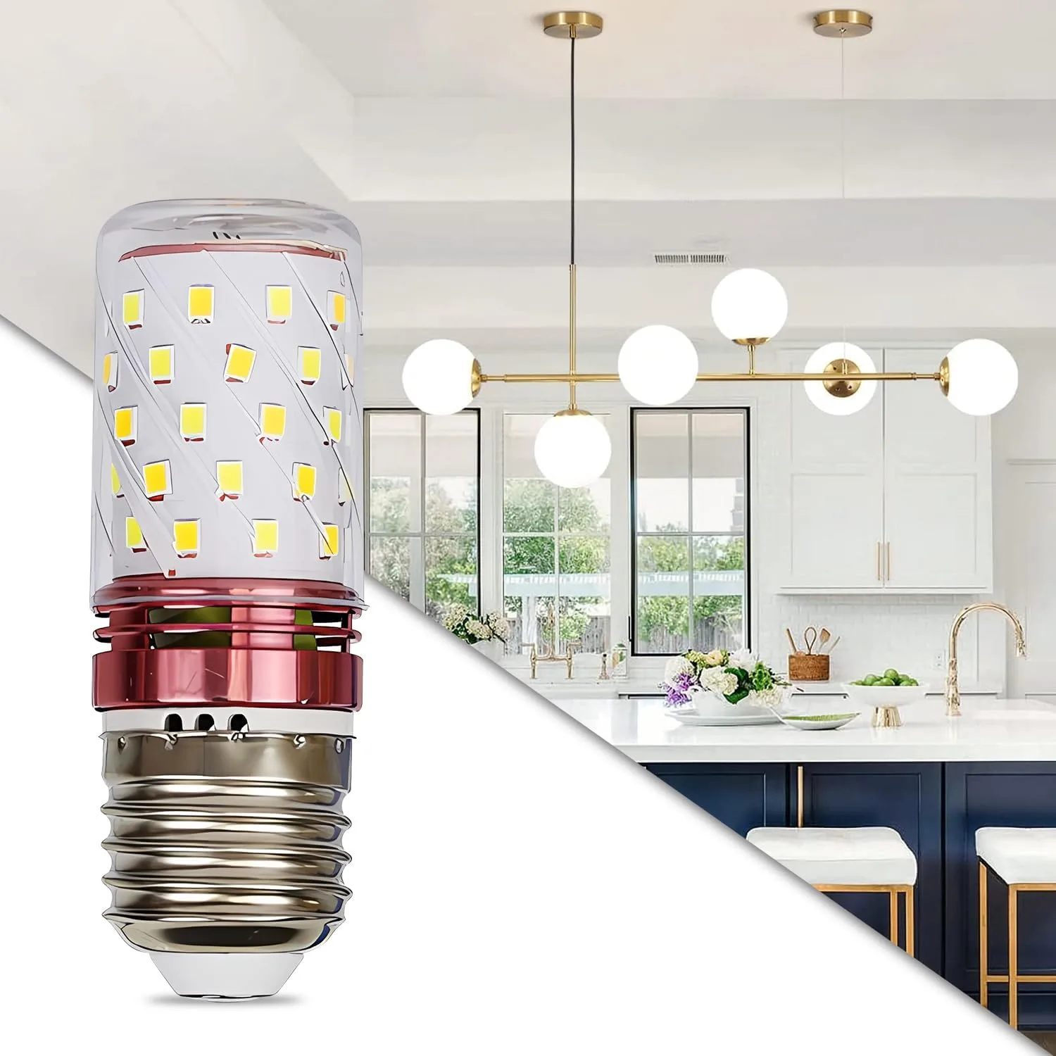 Bombillos LED E27 6500K Luz Fria Ahorrativo y disipador 24W