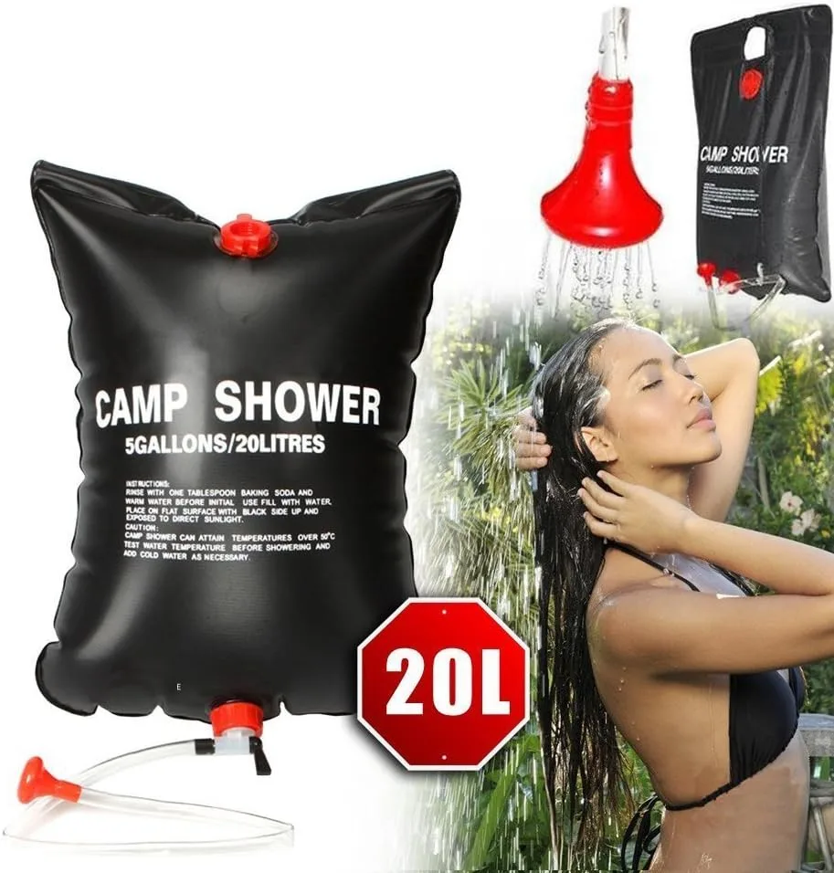 Ducha bolsa de agua Camping Viajera portatil de 20 Litros