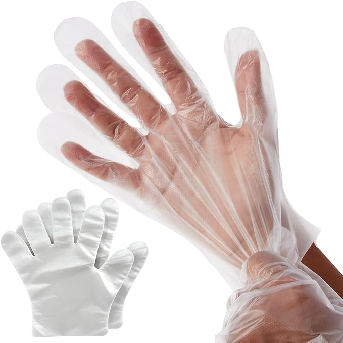 Guantes transparentes desechables Manipulacion de alimentos 100Und
