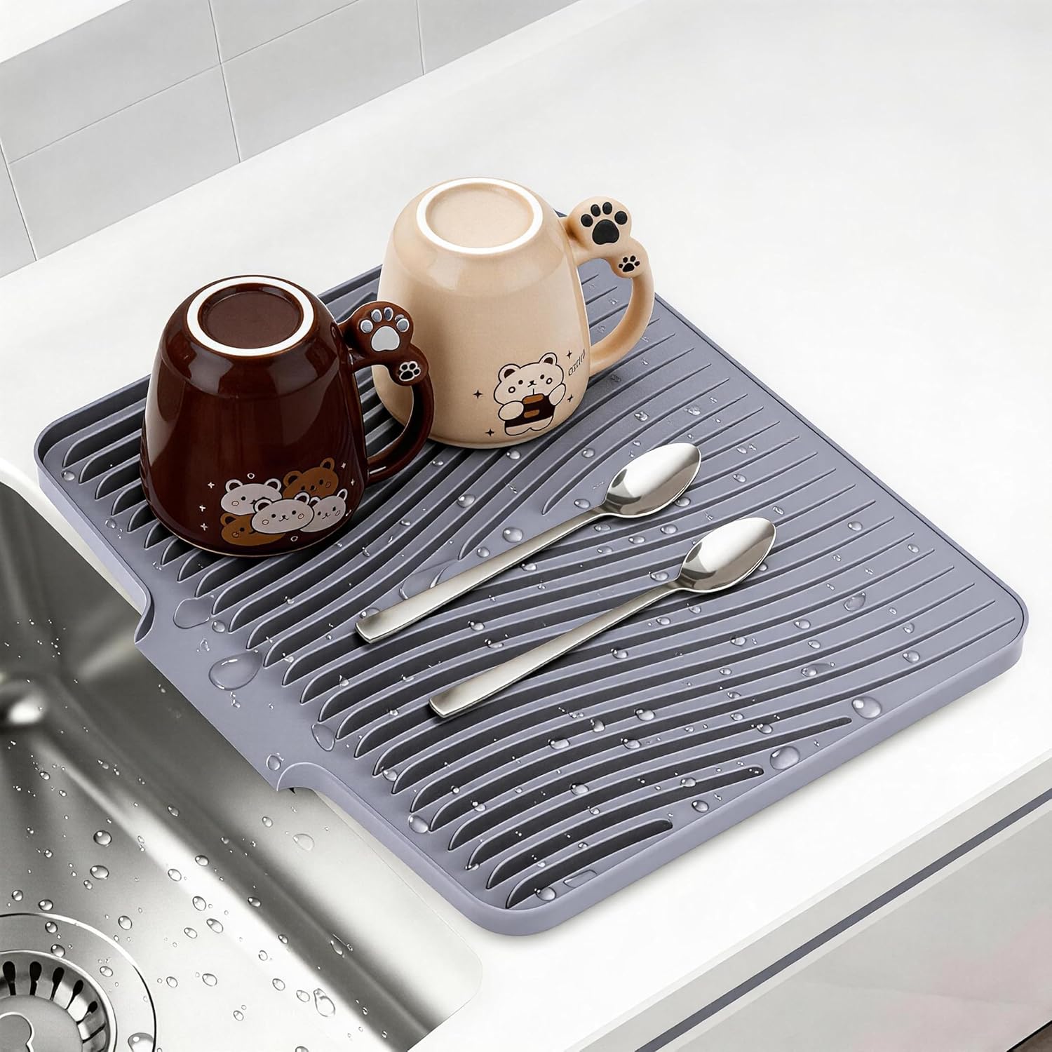 Tapete escurridor fregadero de cocina platera 32x23.5cm