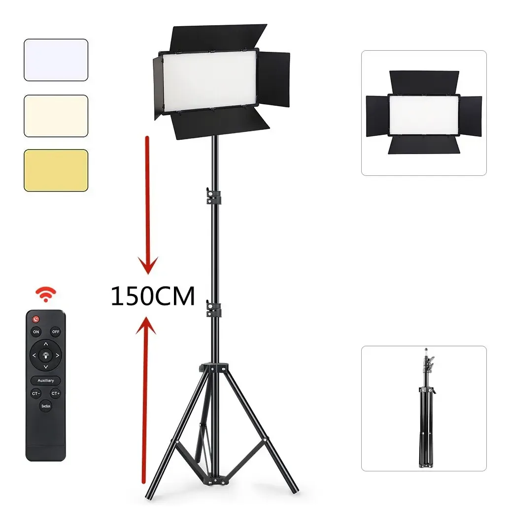 Panel de Luz reflector LED Fotografia Video 10 Pulgadas con control remoto