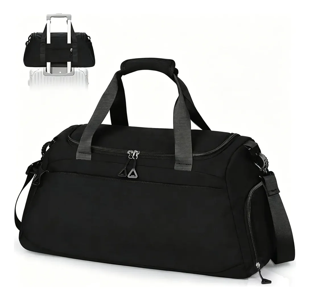 Bolso deportivo y viaje compartimiento zapatos impermeable NEGRO
