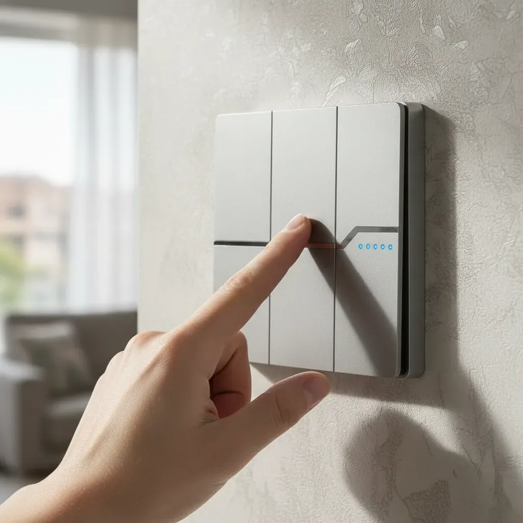 Interruptor Apagador Luz TRIPLE 15amp 110-220v Gris Elegante