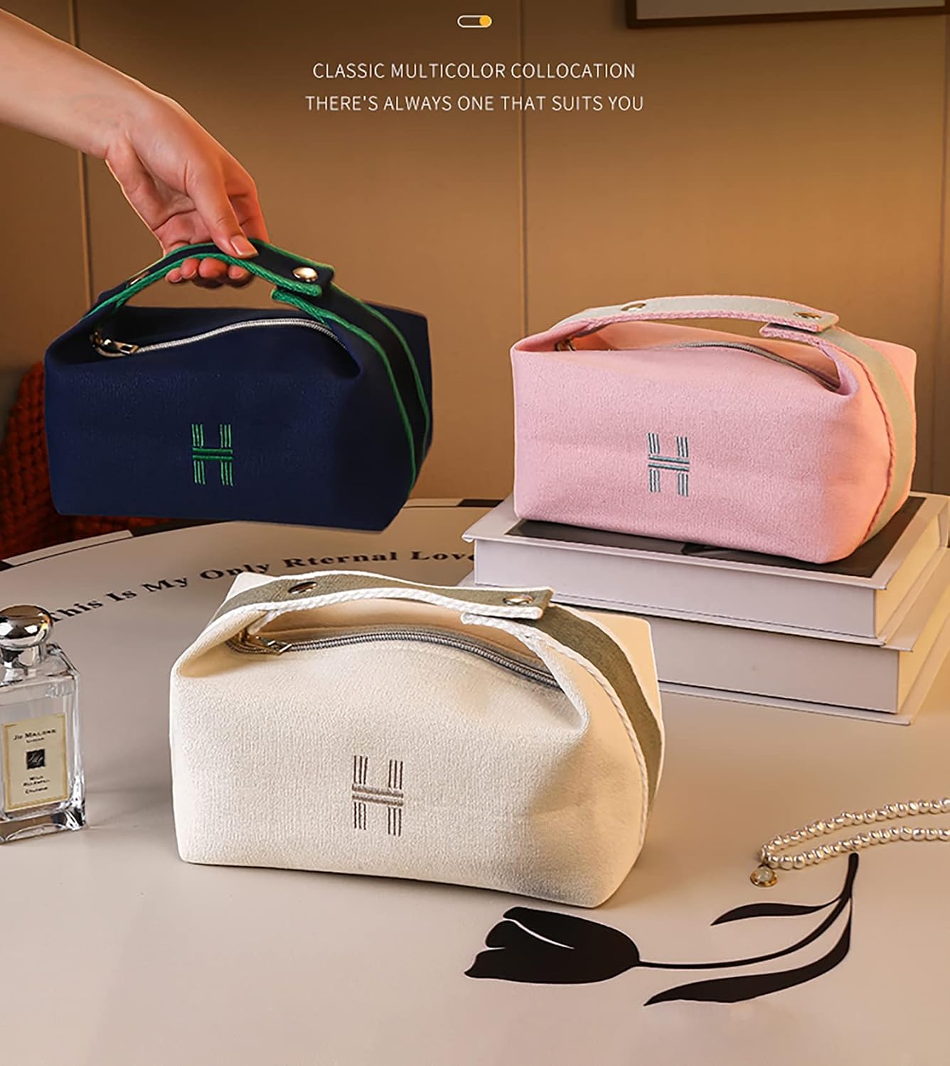 Organizador cosmetico de maquillaje bolso estuche elegante 