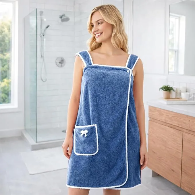 Toalla de baño Micro Fibra tipo vestido ajustable Bata