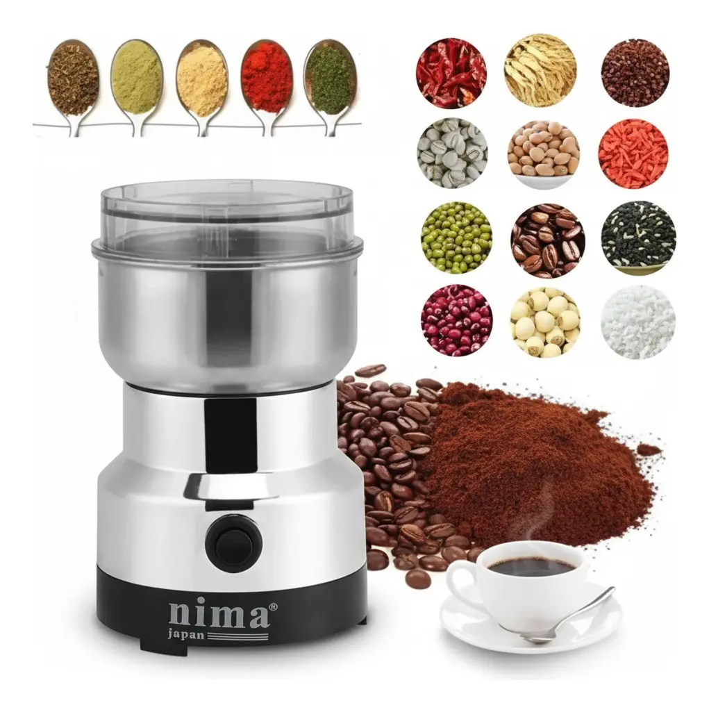 Molino Electrico De Granos cafe Multiusos Acero Inoxidable 300W 110v
