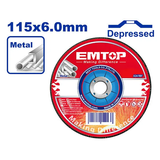 DISCO DE DESBASTE 4 1/2" X 3/64" X 7/8" EMTOP