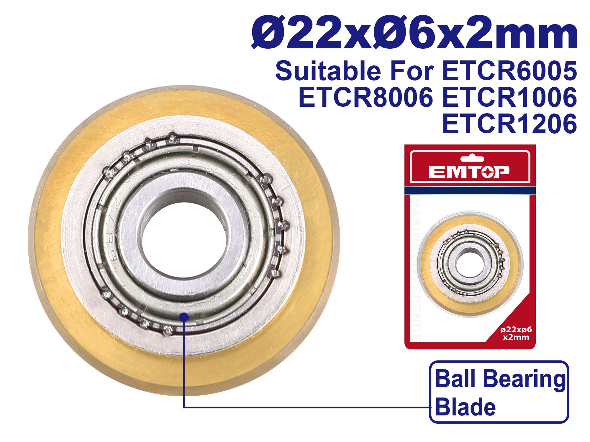 RODEL PARA CORTADORA DE CERAMICA 22X6X2MM EMTOP