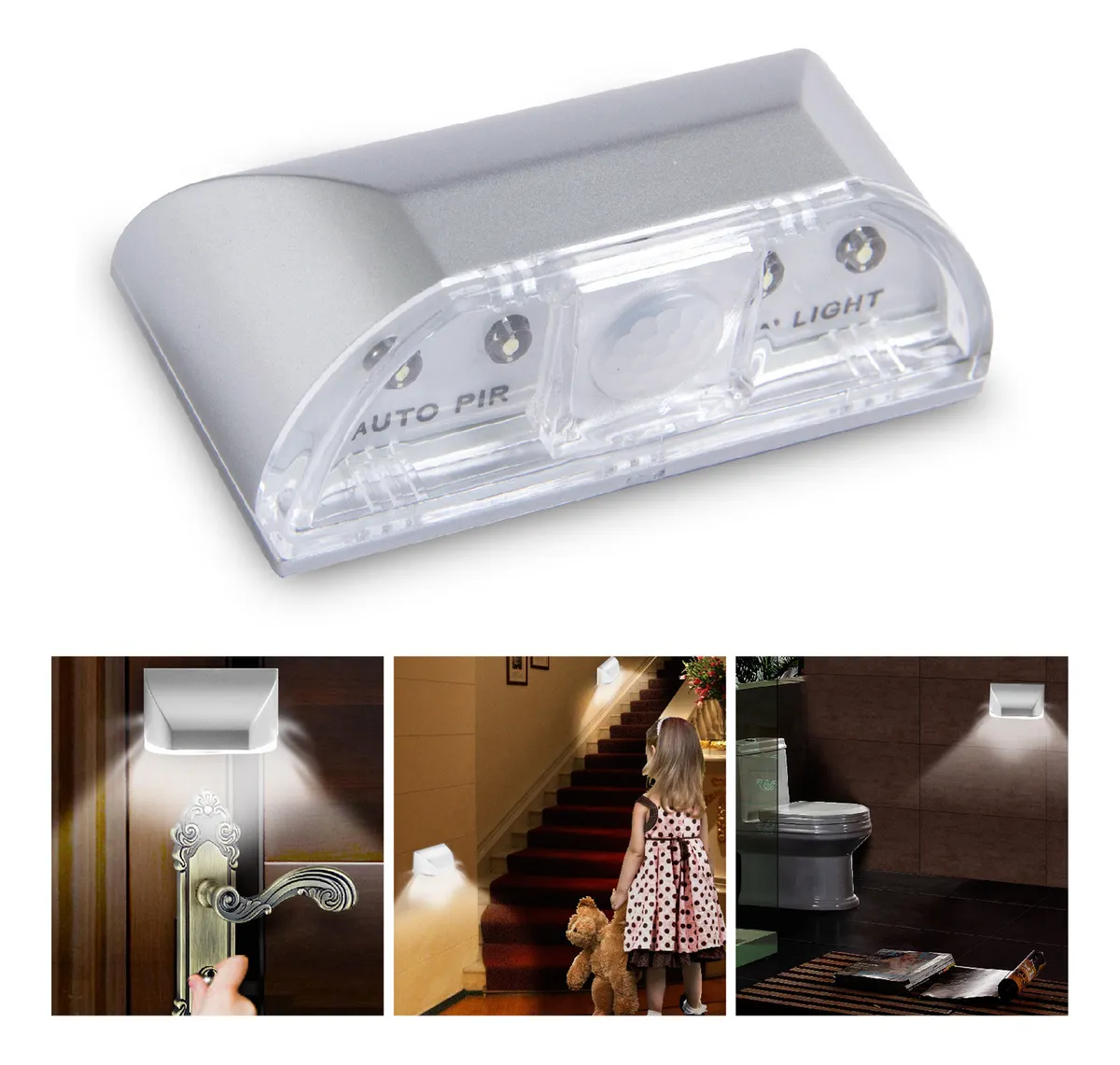 Lampara Luz led cerradura inalambrica con sensor de movimiento inteligente 